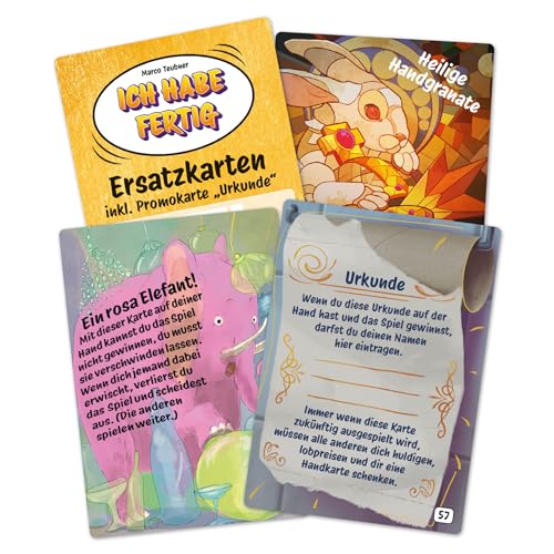 Ich Habe fertig! - Ersatzkarten inkl. Promo Urkunde