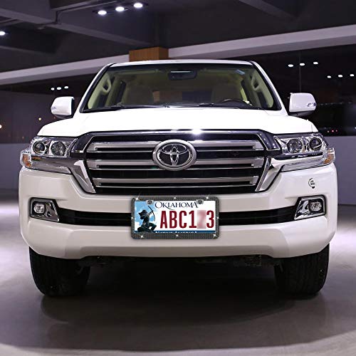 Bling License Plate Covers & Frames For Women,Premium Glass Rhinestones License Plate Frame, Sparkly Diamond License Plate Holder, Stainless Metal License Plate Covers (Box Black - Jet) #TOP5