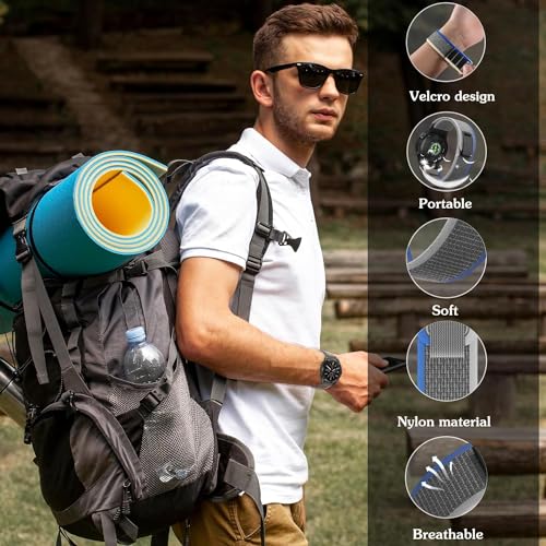 Image of Zitel Band Compatible with Garmin Fenix 8 AMOLED 47mm, Fenix E /7 /7 Pro, 6 /6 Pro, 5 /5 Plus, Forerunner 970 /965 /955, Epix Pro Gen 2 47mm - QuickFit 22mm Nylon Sport Strap