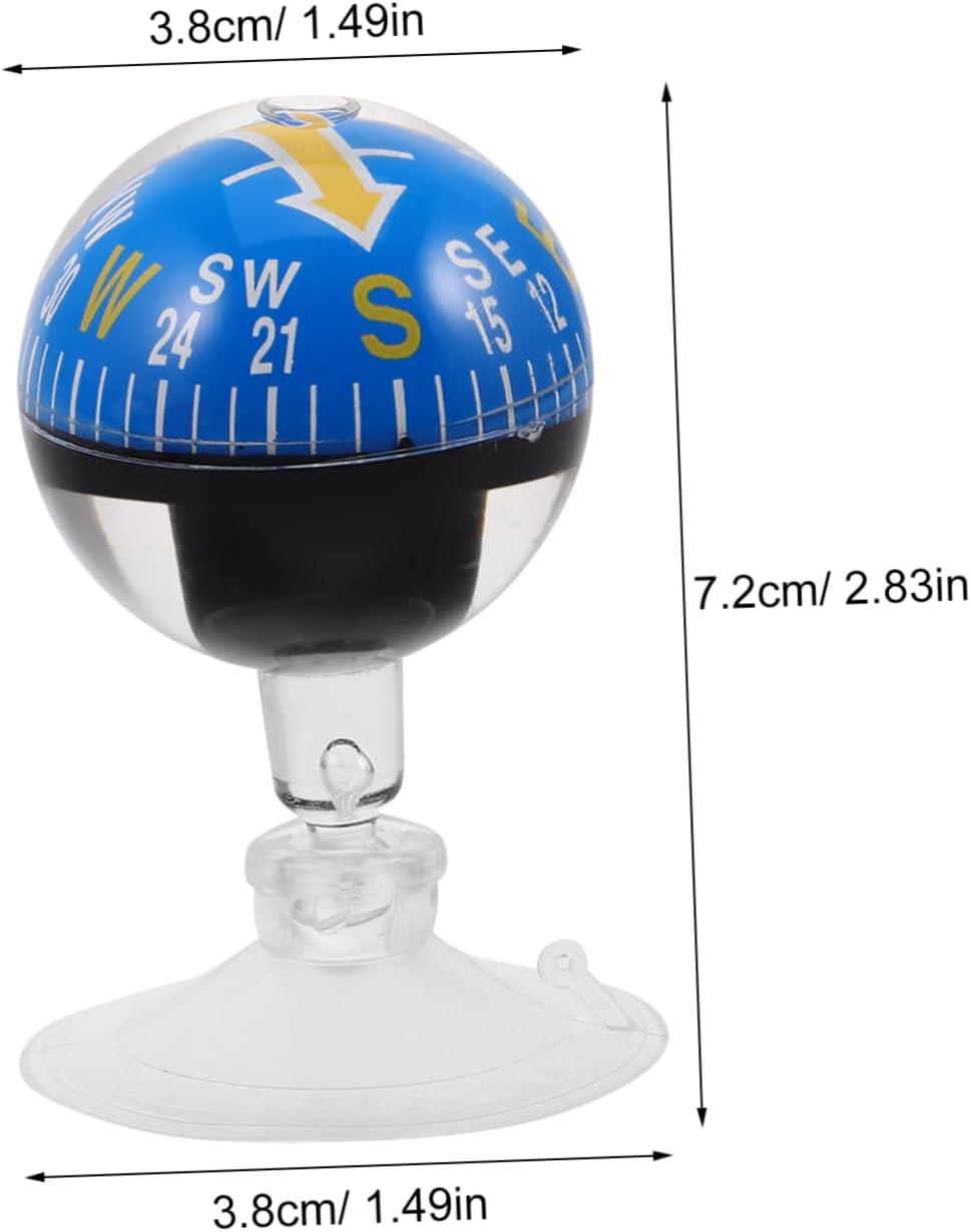 Car Compass Ball Auto Adjustable Dash Mount Compass for Car Boat Hiking Marine Navigation