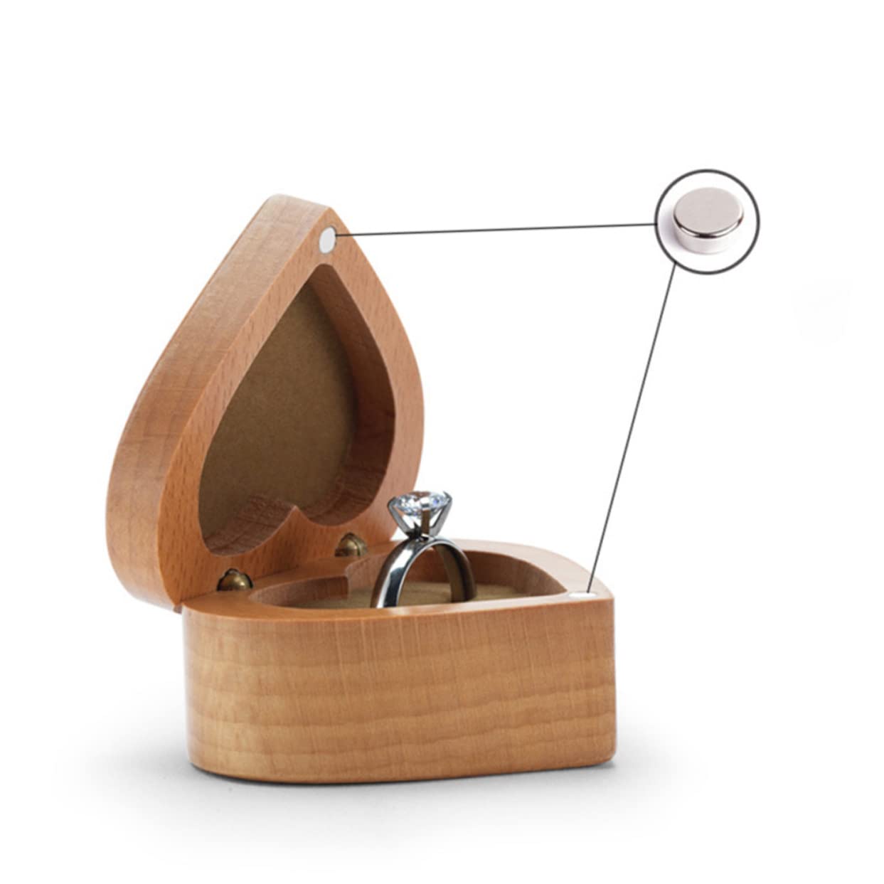 DEARMAMY DEARMAMY Caja joyero soporte de anillo estuche de muestra organizador bisuteria