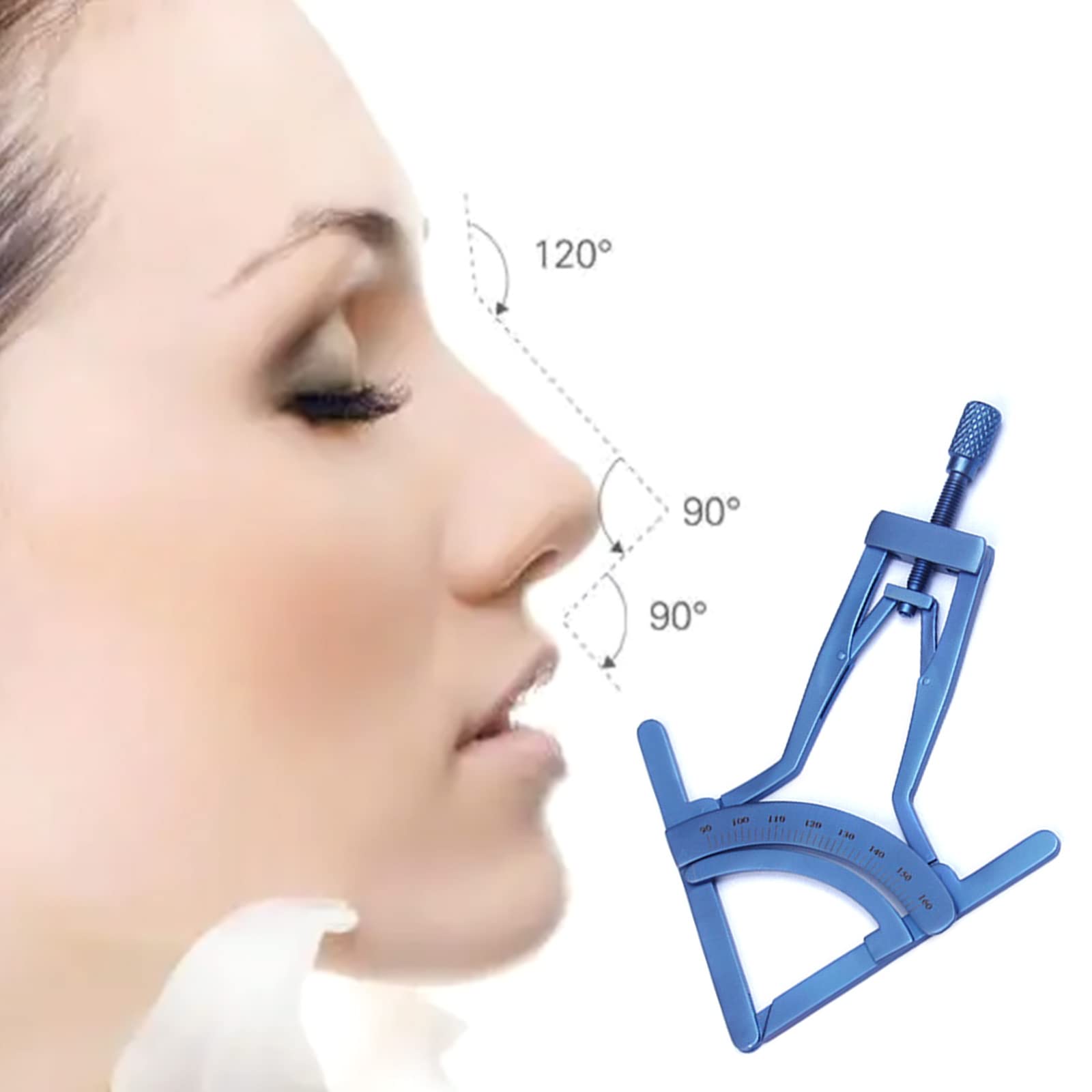 NGCG Upgraded Nose Prosthesis Carving Board Stainless- Steel NasalPlastic- Instrument & Tools Caliper- Measuring Tool Nose Ruler