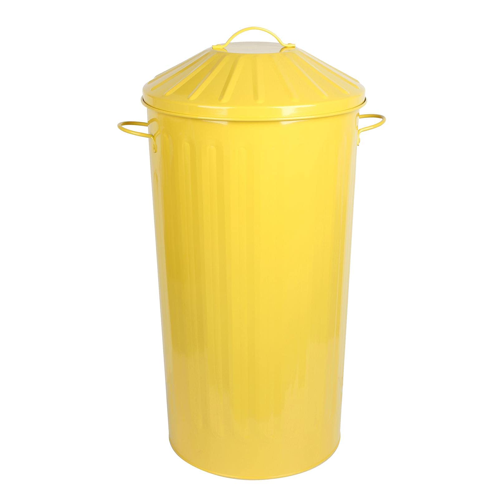 simpa 60L Colourful Vintage Style Metal Tapered Dustbins & Lids - Pink 62cm (H) x 38cm (Dia) — view 42