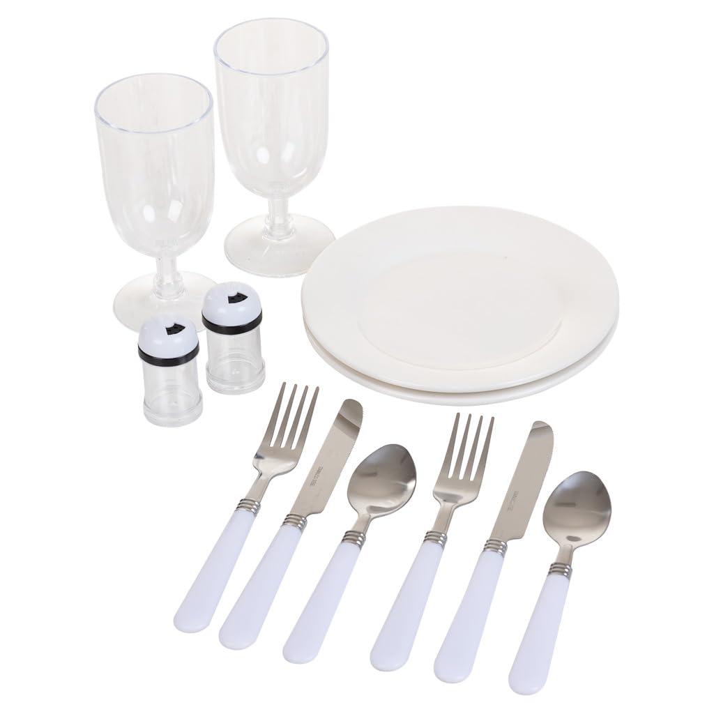 WANDERLUST DECO Cesta de Picnic 2 Servicios Marron