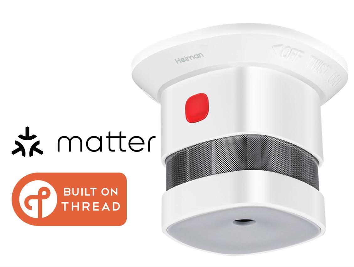 Detector de humo compatible con Home Assistant, SmartThings y Apple Home Integration, HS1SA-M de Heiman