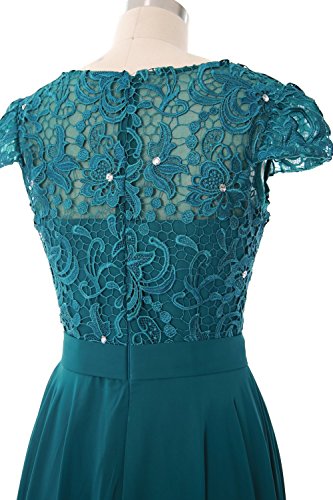 Beonddress Elegante chiffon applicatie ronde kraag lange avondjurken feestjurken dansjurken - Image 5