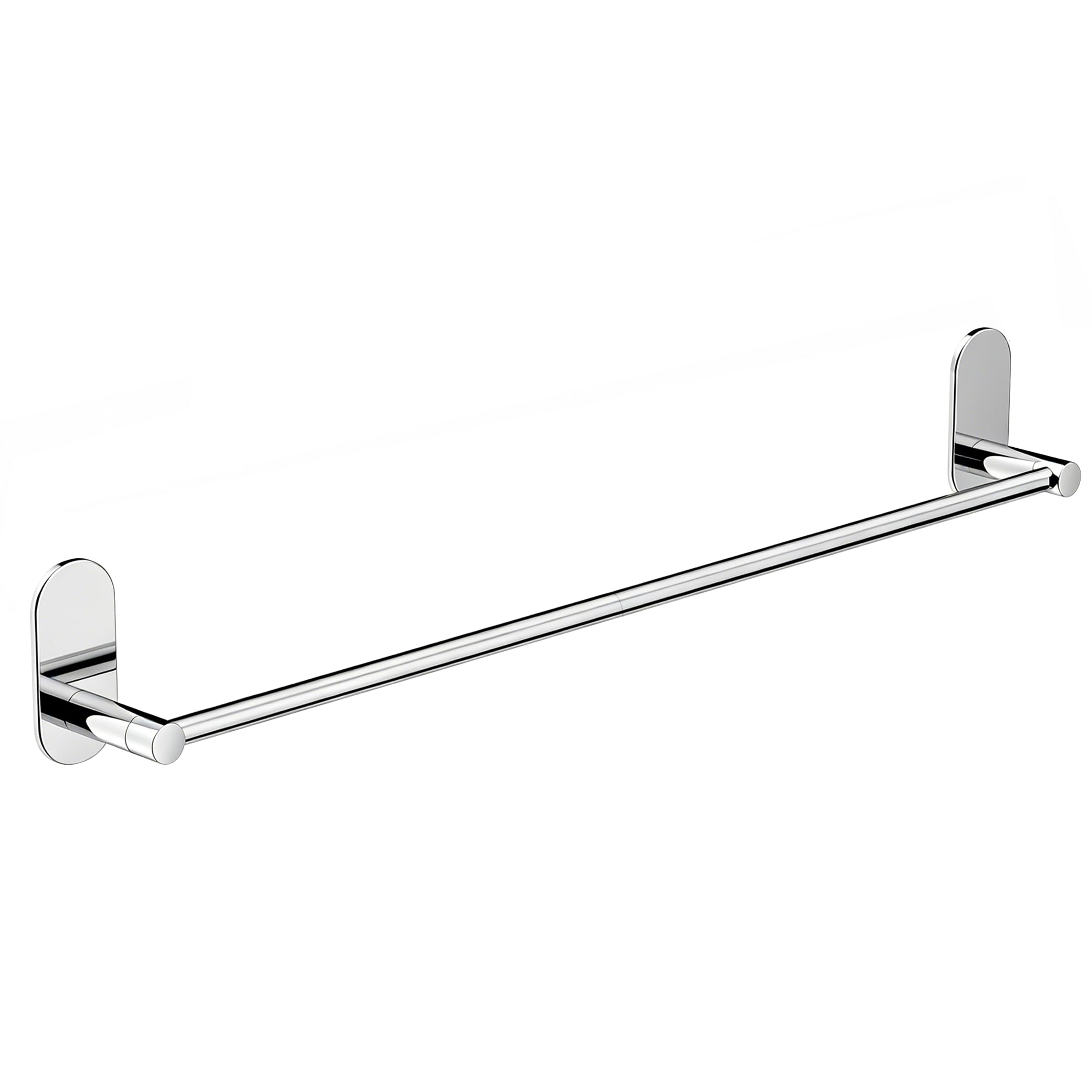 WZRUA Self Adhesive Towel Rail, Stainless Steel Bathroom Towel Holder 60 cm/24 inch, Stick on Towel Rail Wall Mounted for Bathroom Kitchen, Rustproof Towel Bar (Chrome)