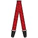 Buckle-Down Guitar Strap Zebra 2 Red 2 Inches Wide