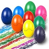 Philonext Kids Crayons Painting Egg Shape Wax Crayon, Toddlers Crayons Palm-Grip Paint Crayons, Sticks Stackable Toys Paint Crayons Painting Pencil Sticks Washable for Toddlers Kids Children (9 Color)