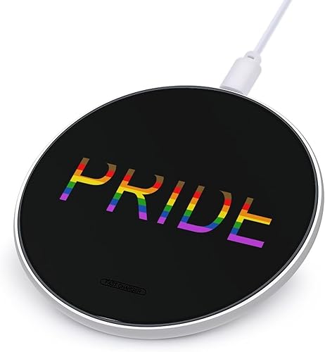 LGBT Gay Lesbian Pride Wireless Charger Pad 10W Fast Charging Pad Compatible with iPhone 15 14 13 12 Series Samsung Galaxy Series