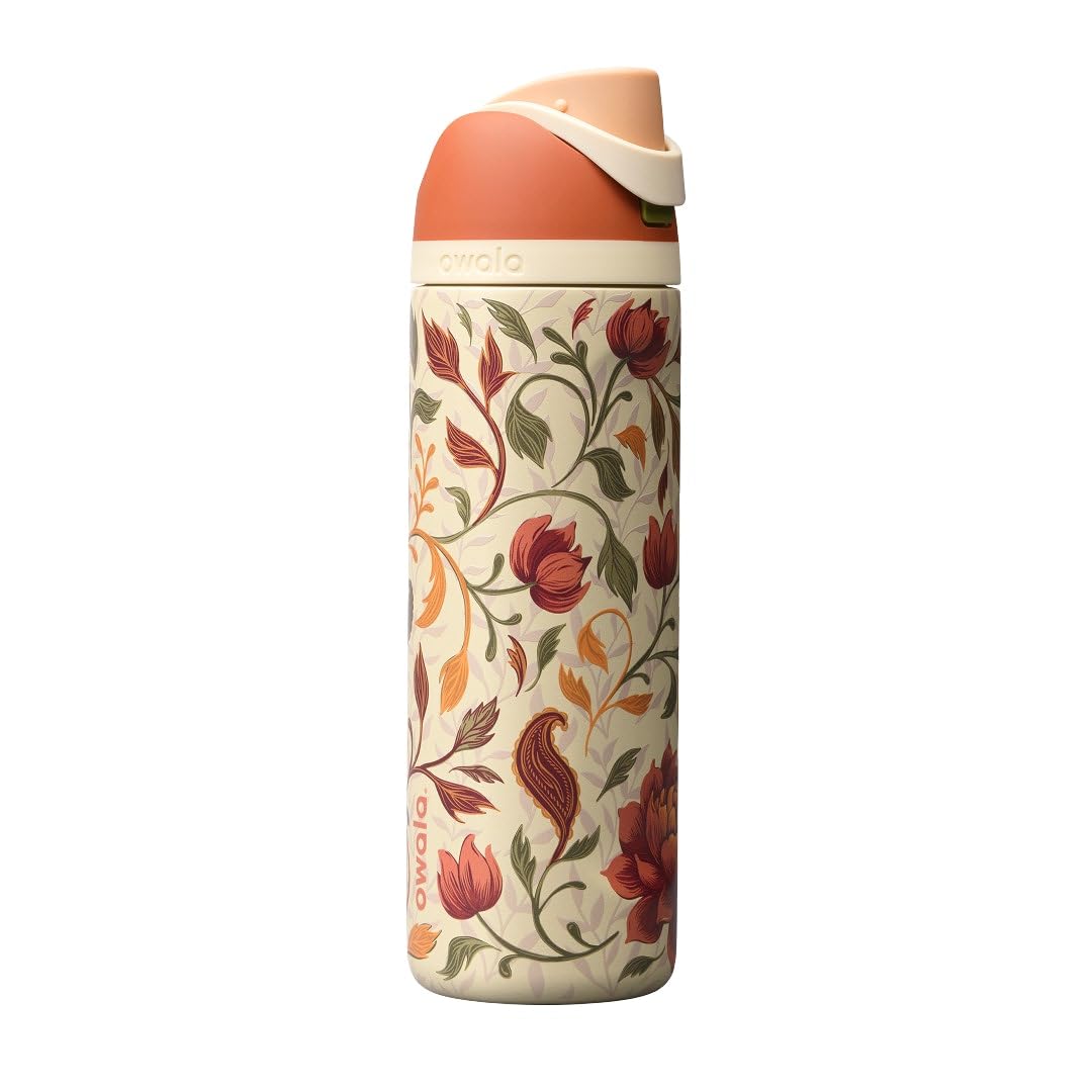 Owala FreeSip Stainless Steel Water Bottle 24 oz Woodland Boho