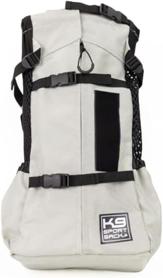 K9 Sport Sack Air 2 - X-Small, Light Grey - Ideal for Dogs with 9-12” Back Length - Durable, Breathable Backpack-Style Carrier - Perfect for Walks, Short Hikes & Public Transportation