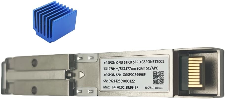 XGSPON ONU Stick SFP+ Transceiver with 8311, 10G ONU Stick for FTTx Networks, Compatible with Huawei/ZTE/Mikrotik
