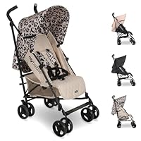 My Babiie MB01 Stroller - from Birth to 4 Years (22kg), Lightweight & Compact Umbrella Fold, Travel Buggy for Toddlers - Fawn Leopard