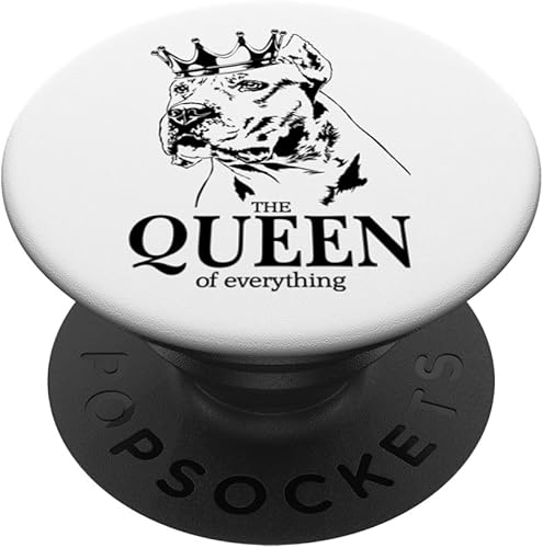 Funny Dogo Argentino with crown Queen dog mom dog PopSockets Standard PopGrip