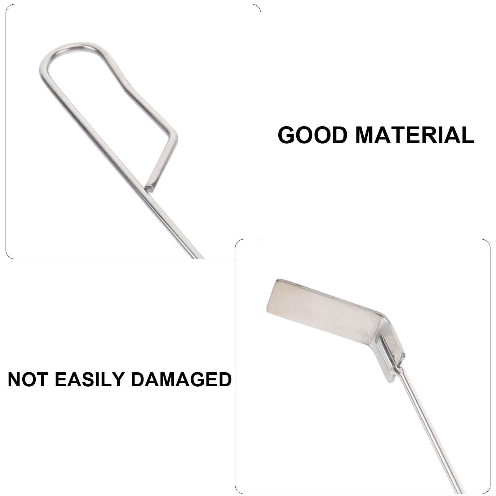 DOITOOL 46cm Stainless Steel Charcoal Ash Rake BBQ Ash Tool Rake Poker for Kamado Joe Charcoal Smoker Wood Burning Stove (Silver) Barbecue & Outdoor Dining - Image 3