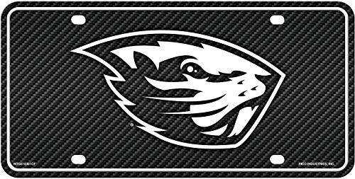 Rico MTG510301CF Oregon State - Carbon Fiber Design - Metal Auto Tag