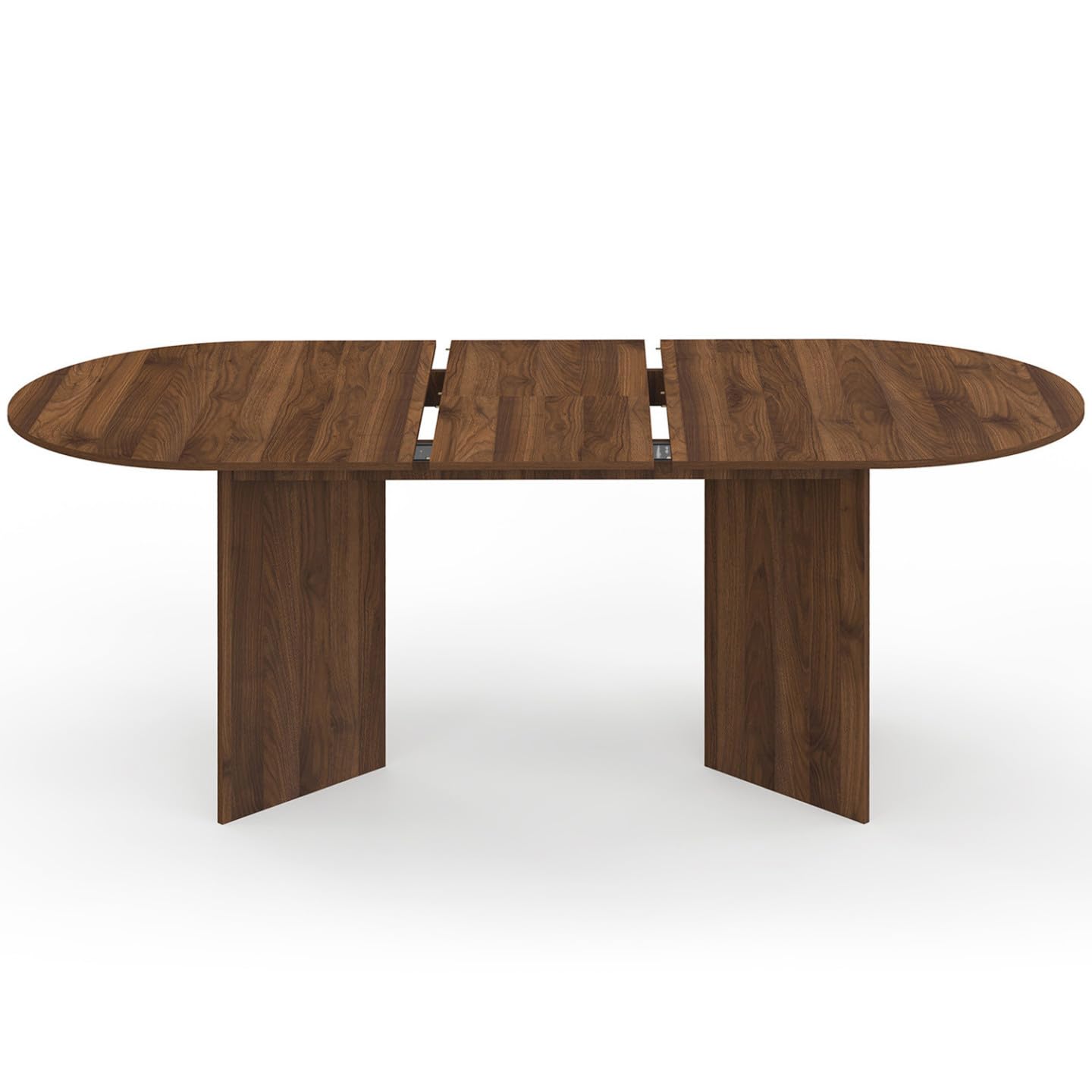 IDMarket - Table à Manger Extensible Ovale Marthe 6-10 Personnes Noyer 160-200 cm