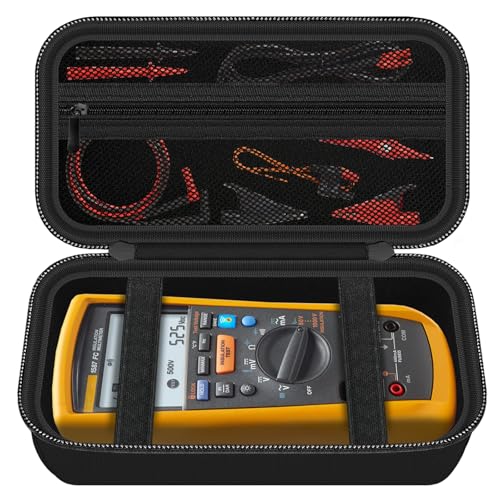 HESPLUS Carrying Case for Fluke1587 FC/ 87-V/ 87V Max/ 88V/ 15B+/ 17B+/ 1503/1507/1508/1577/3000 FC Multimeter Testers and Accessories Multimeter Storage Bag Organizer Box (Case Only)