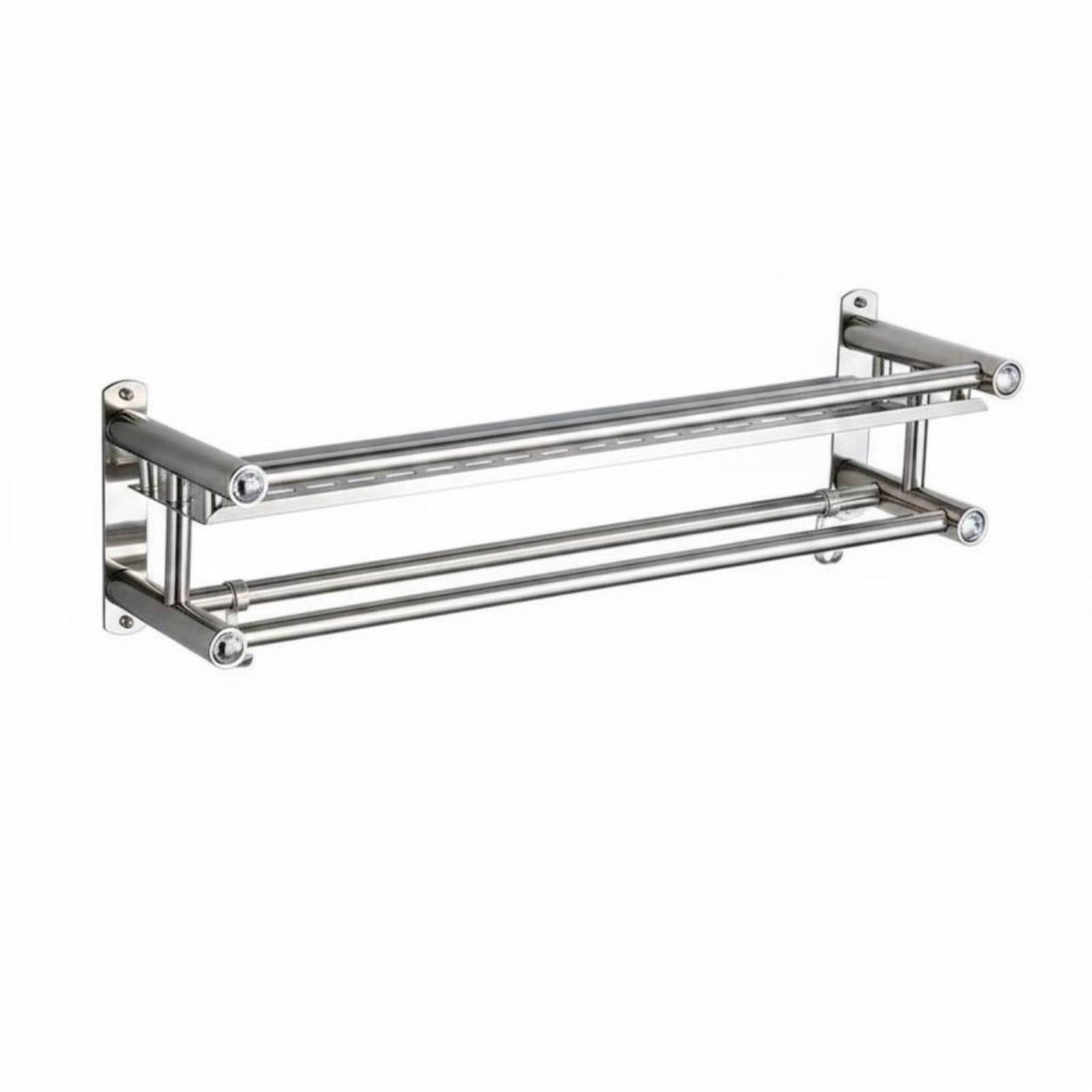 Repisas de Baño Adhesivas Montaje en Pared Organizador de Ducha Ahorra Espacio Estante Acero Inoxidable, 50cm