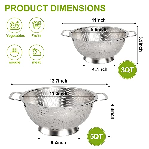 Gulex Colander Stainless Steel 3-Quart thumb #1
