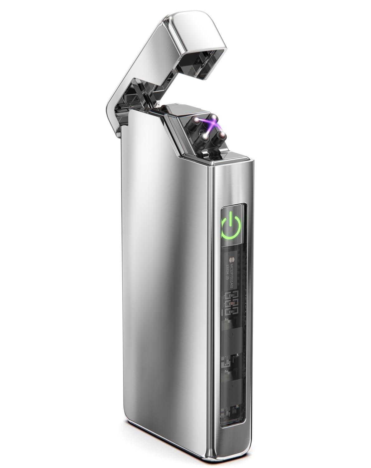 Vvay Unisex Silver Electric Arc Lighter Rechargeable Usb-C - Windproof & Flameless