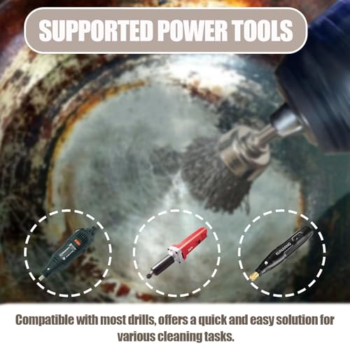 Image of 75Pcs Wire Brushes Set Steel Wire Brush Polishing Wheels Full kit 1 /8 inch Shank Accessories for Rotary Tools