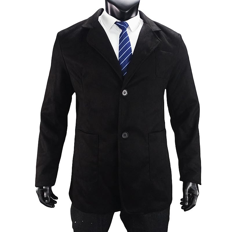 Casual Blazers for Men Slim Fit Textured Stretch Suit Jackets Two Button Notched Lapel Plain Sport Coats with Pockets2