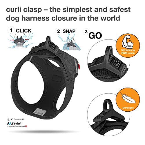 Vest Harness curli Clasp Air-Mesh Black M - Image 3
