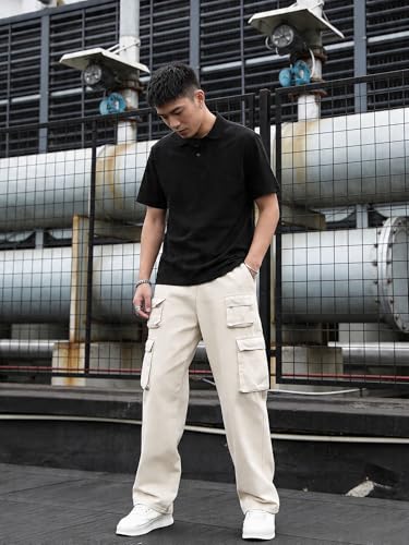 Image of Lymio Cargo for Men | Cotton Cargo Pant | Drawstring Waist Pant (Also Available in Plus Sizes) (38-41)