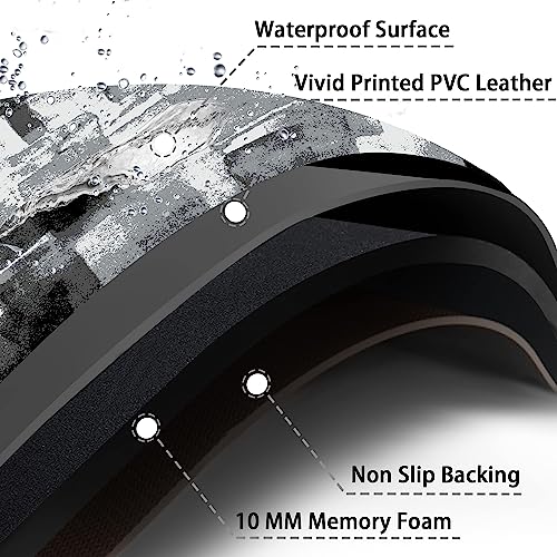 Black Grey Kitchen Rugs Mats Set 2 Pieces Abstract Modern Art Cushioned Anti-Fatigue Kitchen Rug Waterproof Non Slip Comfort Heavy Duty Standing Floor Mat Carpets For Kitchen Laundry, 17"X47"+17"X28" #TOP5