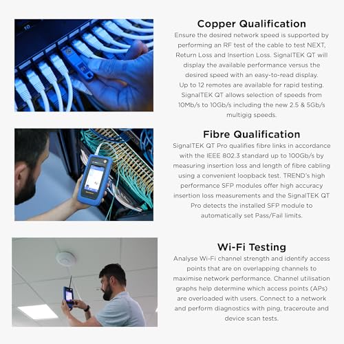 Image of TREND Networks | SignalTEK QT Pro | All-in-One 10G Copper, Fiber & Wi-Fi Qualification Tester | Advanced Wi-Fi Diagnostics | PoE Load Testing & Network Diagnostics | R166001