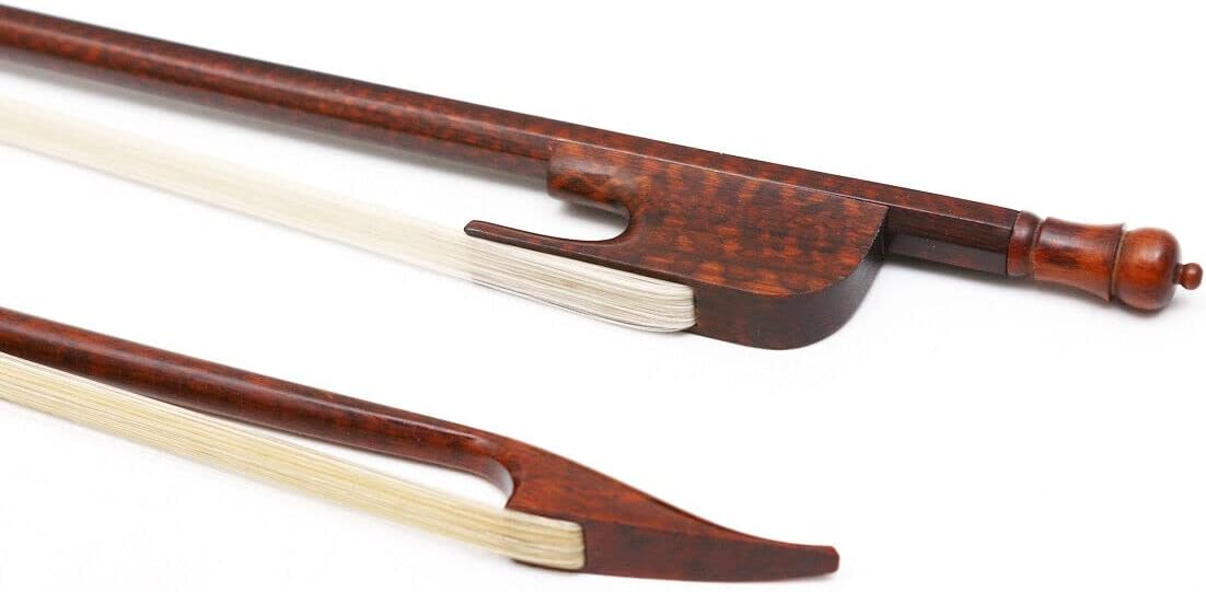 WUQIMUSC 4/4 フルサイズ バイオリン弓 スネークウッド バロック