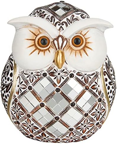 EASIBEST Cute Owl Statue for Desk Shelf Decoration,Adorable Figurine for Owl Lovers,Great Giftable Item for Family Friends,Pretty Addition for Home Office