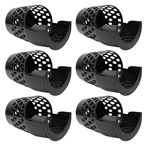 Juego de 6 bolsillos de billar de cuero de 20 cm con red protectora resistente. 6