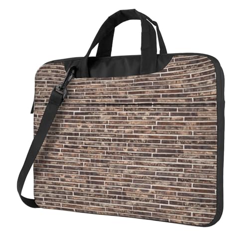 Maletín para computadora de 15.6 pulgadas Brick Wall bolso de hombro negro de lona impermeable