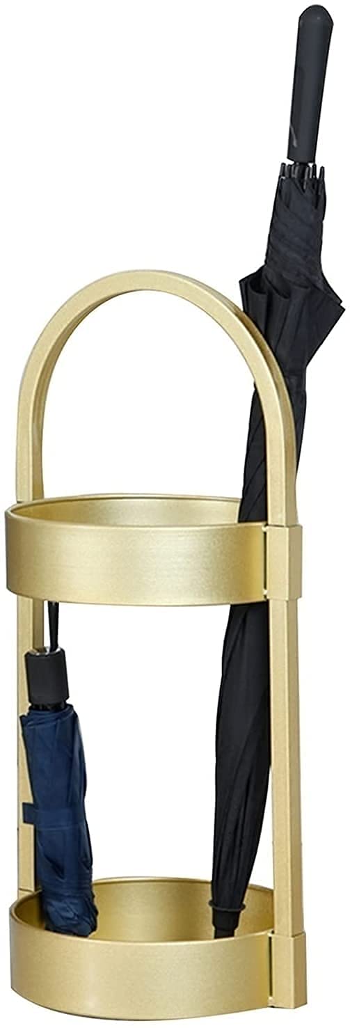 WXPGFEQ Metal Umbrella Stand with 4 Hooks, Large-Capacity Bucket for Home, Office, Hotel Entryway, Multifunctional Storage Rack