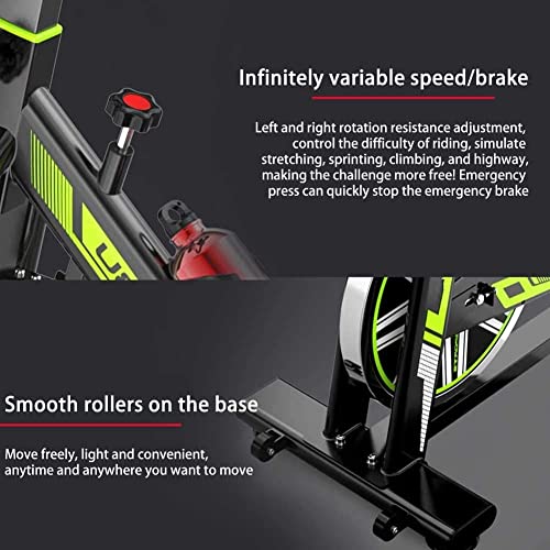 Image of Exercise Bike Stationary Indoor Cycling Bike Exercise Equipment for Home Workouts Cardio Training with Comfortable Seat Silent Belt Drive Adjustable Magnetic