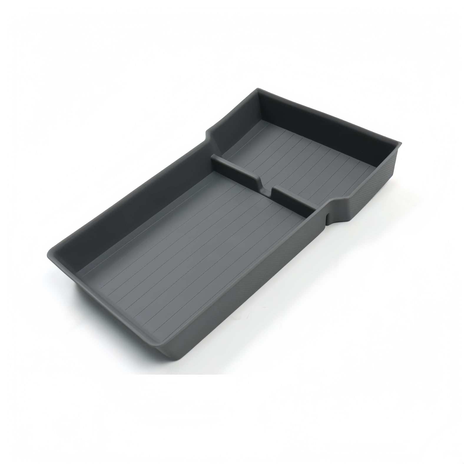 bssyung Center Console Organizer For Tesla for Model 3 Highland 2024 Center Console Storage Box Organizer Tray Armrest(Armrest Lower Grey)