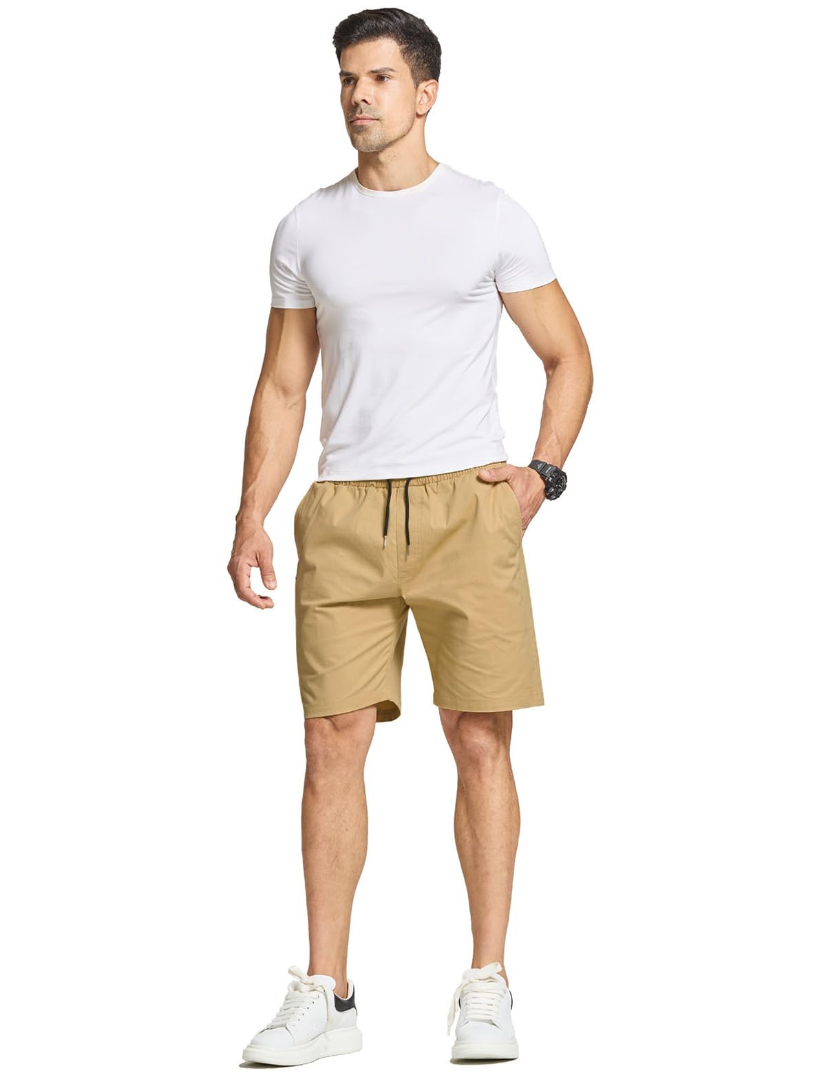 JustSun Pantaloncini Uomo Estivi Shorts Uomo con Tasche Cotone Leggero
