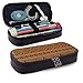Produktbild Geometrische abstrakte gestrickte Herbst Leder Bleistift Fall Reißverschluss Stift Bleistift Fall Box Schulmaterial, große Kapazität Briefpapier Box