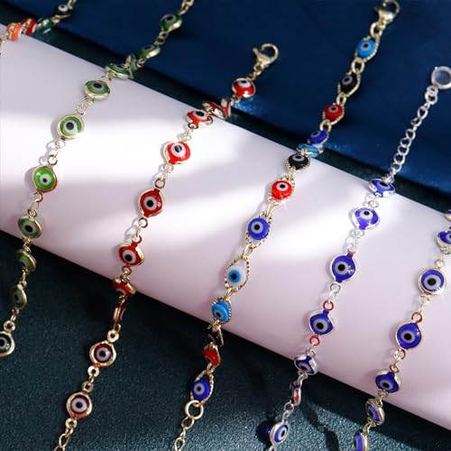 Image of choice of all Evil Eye Bracelet for Women,14K Gold Plated Turkish Blue Eye Chain Bracelets for s Christmas s for s