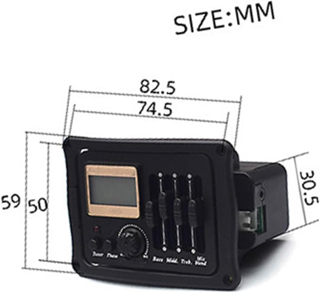 Acoustic Guitar Pickups Three Section Folk Acoustic Guitar Pickup EQ Piezoelectric With Microphone Adjustable Tone