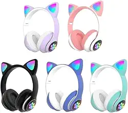 Headphone Headset Gatinho Orelha De Gato Com Led Fone De Ouvido Lt30 (Rosa)