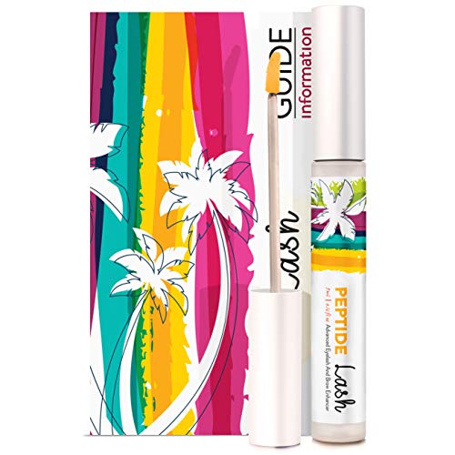 COS Naturals Peptide Lash Eyelash Growth Serum Natural Regrowth Plant Stem Cells Enhancing Treatment for Longer Fuller Eyelashes Thicker Eyebrows (5 ml / 0.16 fl oz)