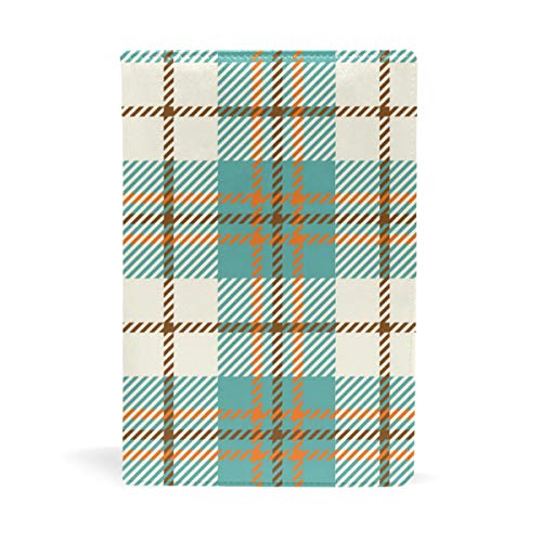 Fundas de libros A5 para libros de tapa blanda de color azul cuadriculado, material educativo para la escuela, productos de oficina