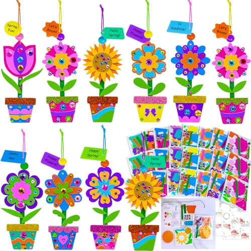 Fleurs en pot de printemps Winlyn : kits créatifs enfants pour décorer la salle de classe
