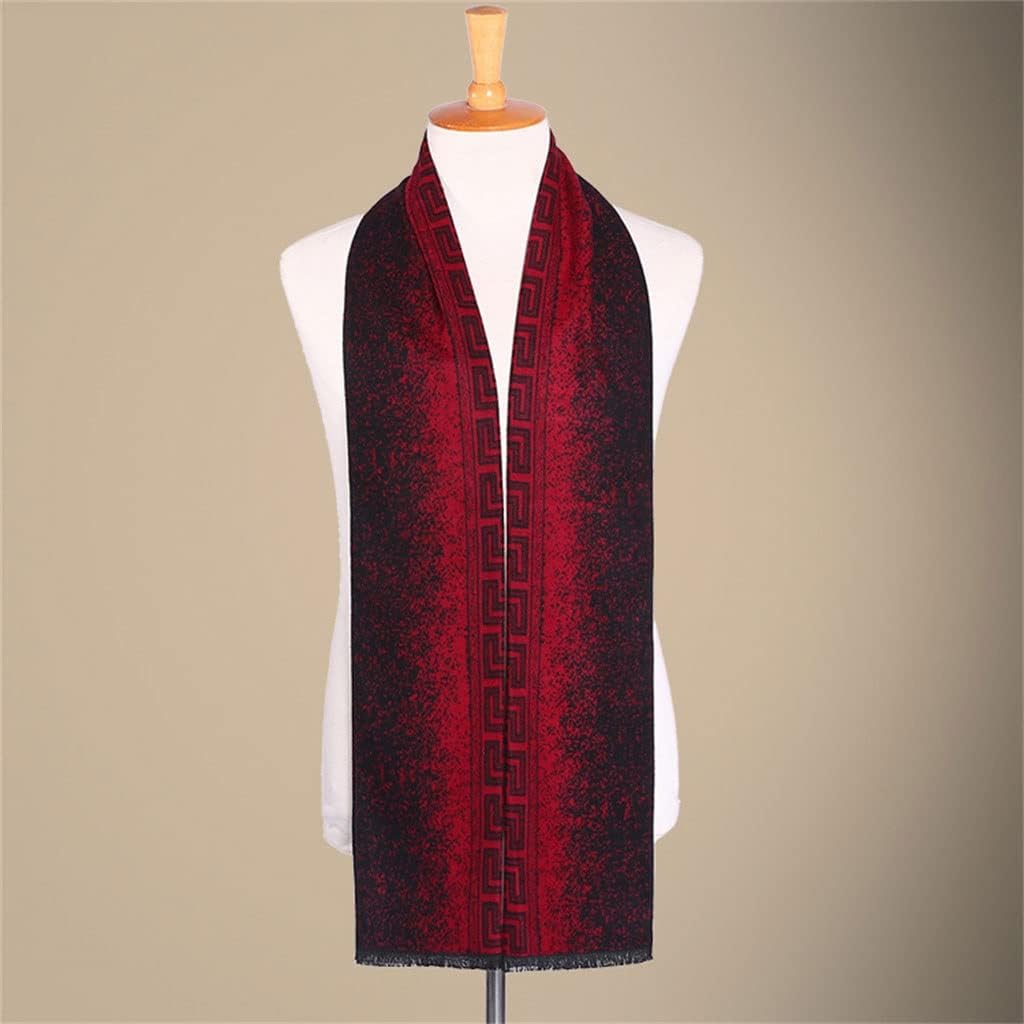 Fashionable Men's Scarves, Warm in Autumn and Winter, Men's Korean Business All-Match(Black)