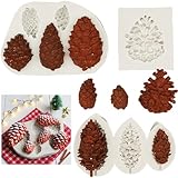 pekifaves Silikonform Tannenzapfen für Weihnachten, Fondantform, 3D Mousse Form, Bonbonform,...