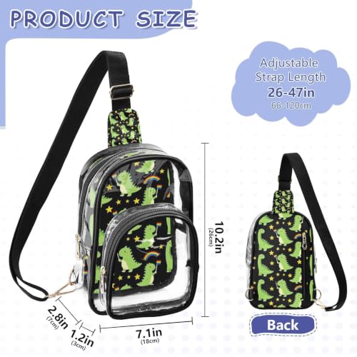 Bolsa transparente con compartimento principal visible y correa de algodón ligera para estadios 3